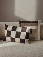 Fold Patchwork kussen bruin