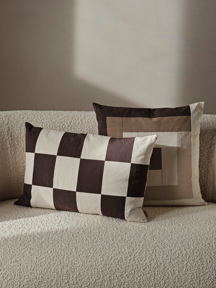 Fold Patchwork kussen bruin - SALE