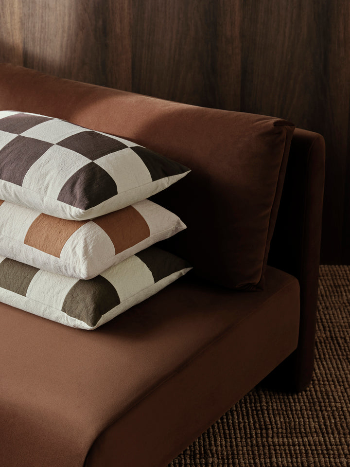 Fold Patchwork kussen bruin - SALE