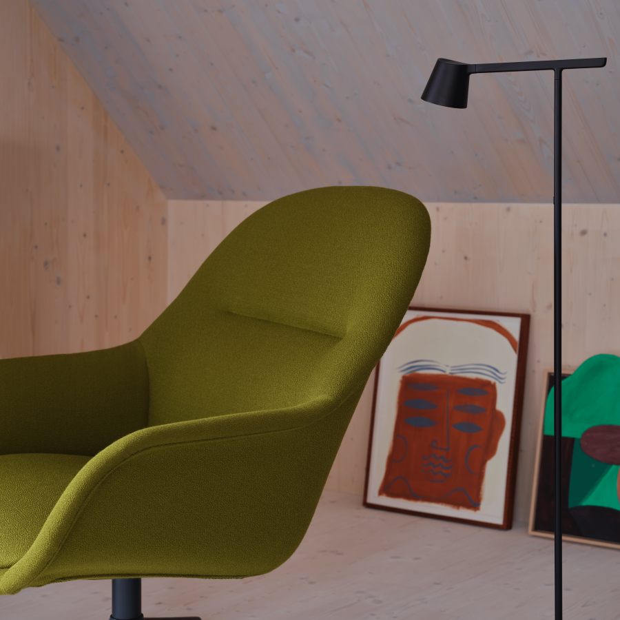 Toonzaalmodel Tip vloerlamp zwart