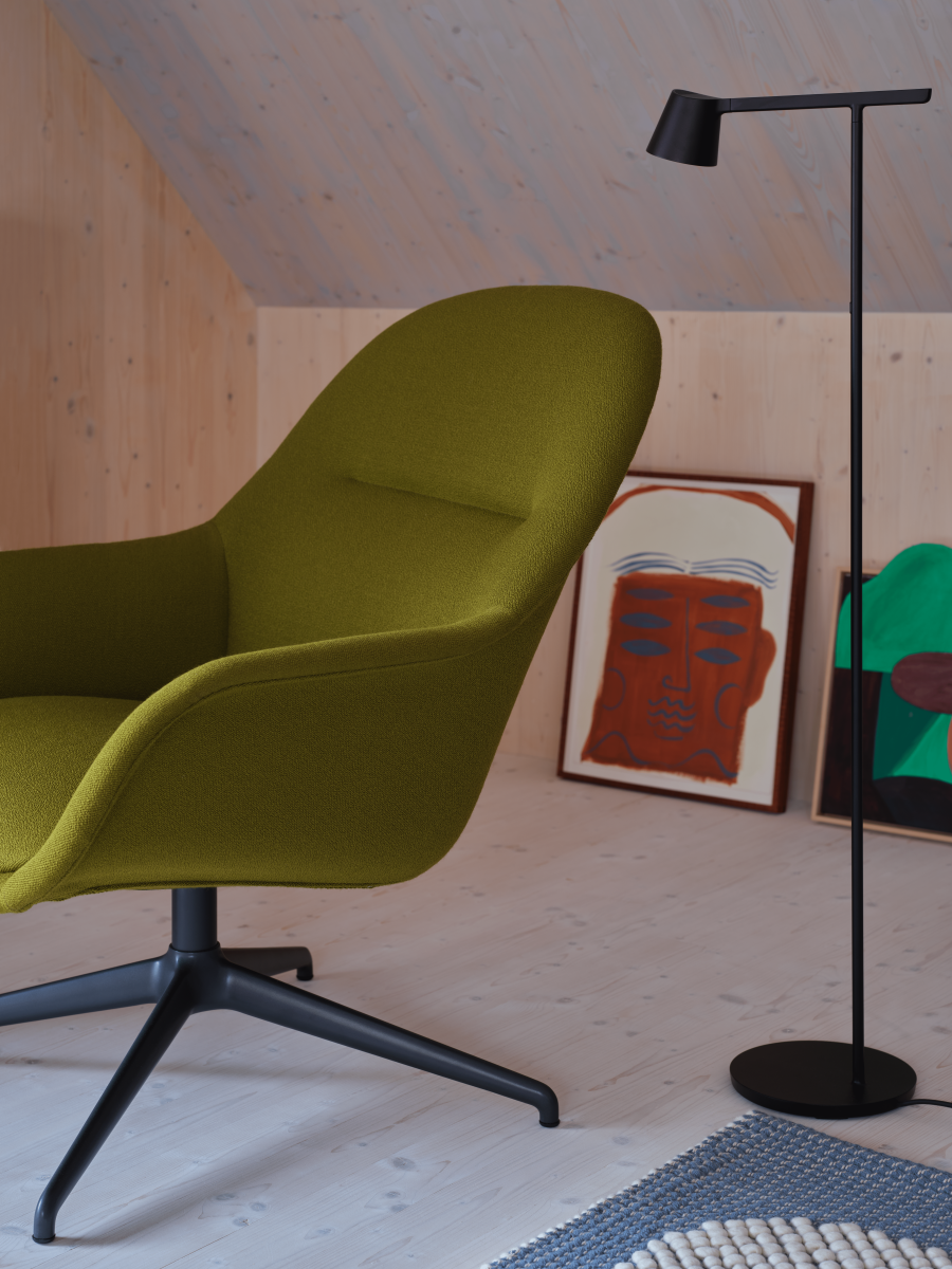 Toonzaalmodel Tip vloerlamp zwart