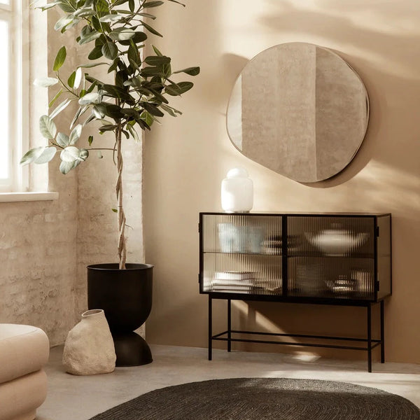 Haze dressoir zwart draadglas - SALE