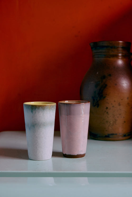70s Latte fresco mokken set van 2