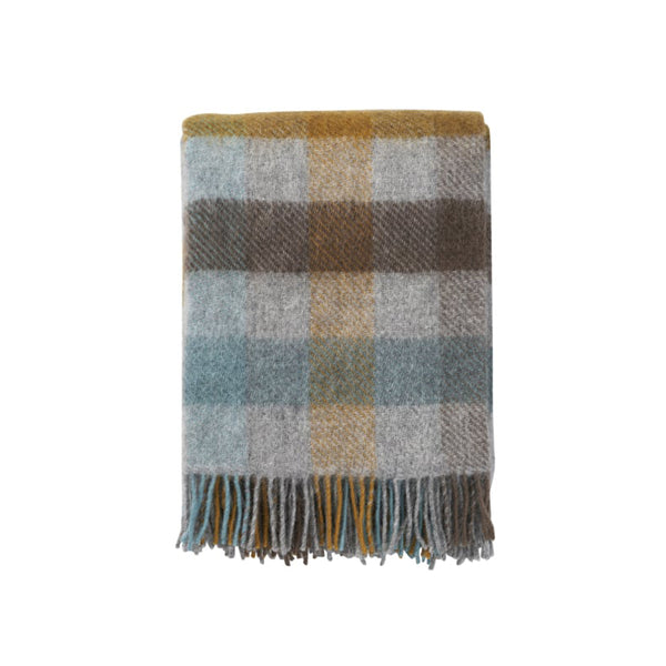 Gotland multi plaid wol turquoise