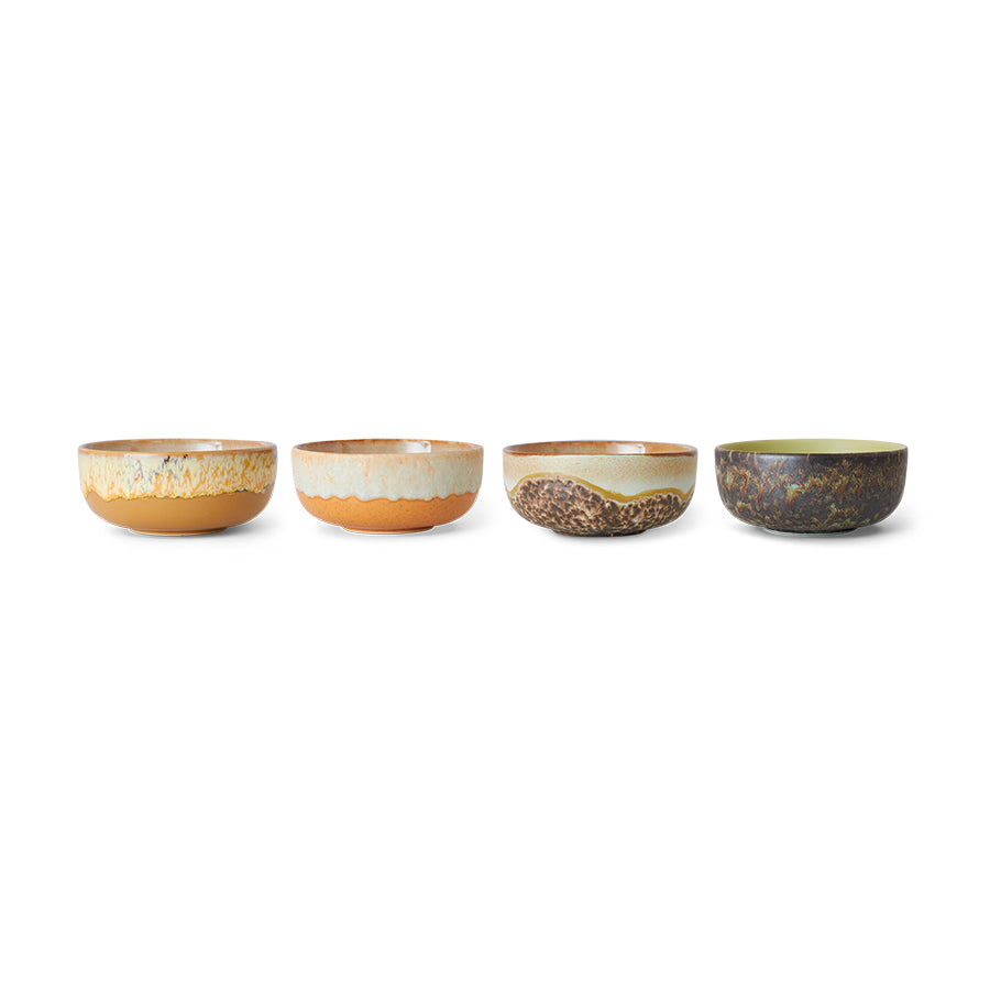 70s Tapas bowls set van 4