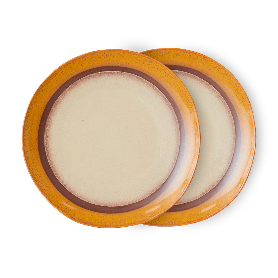 70s Borden dinner set van 2