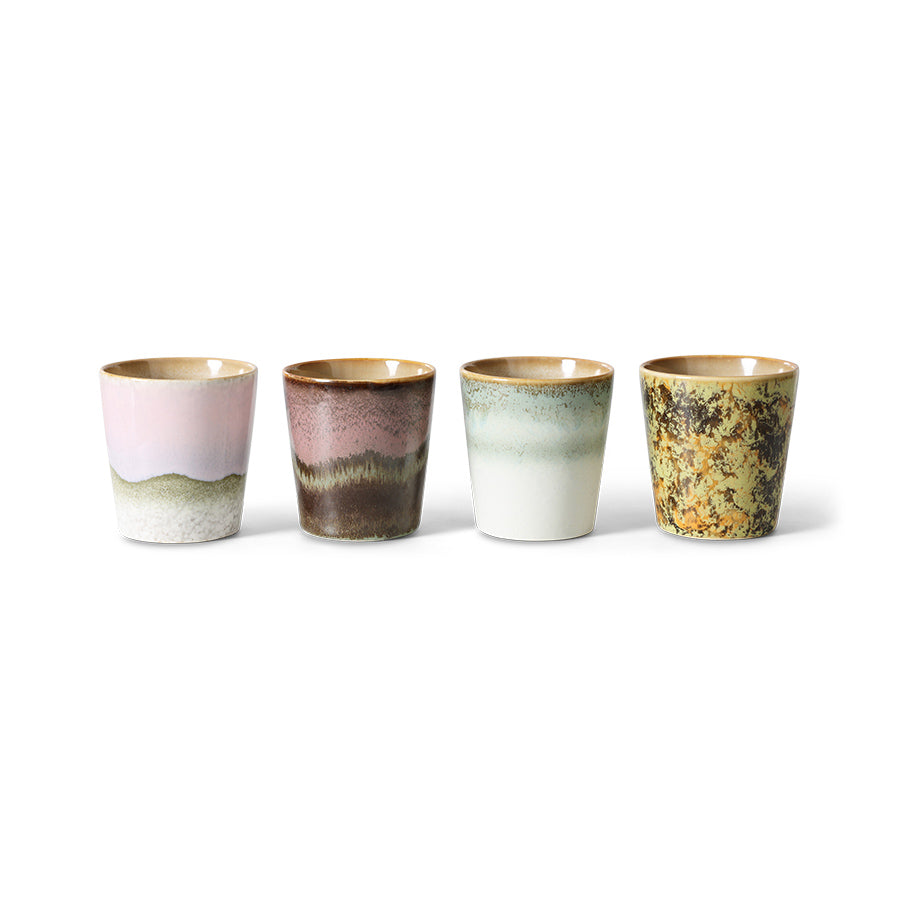 70s Koffiemokken serendipity set van 4