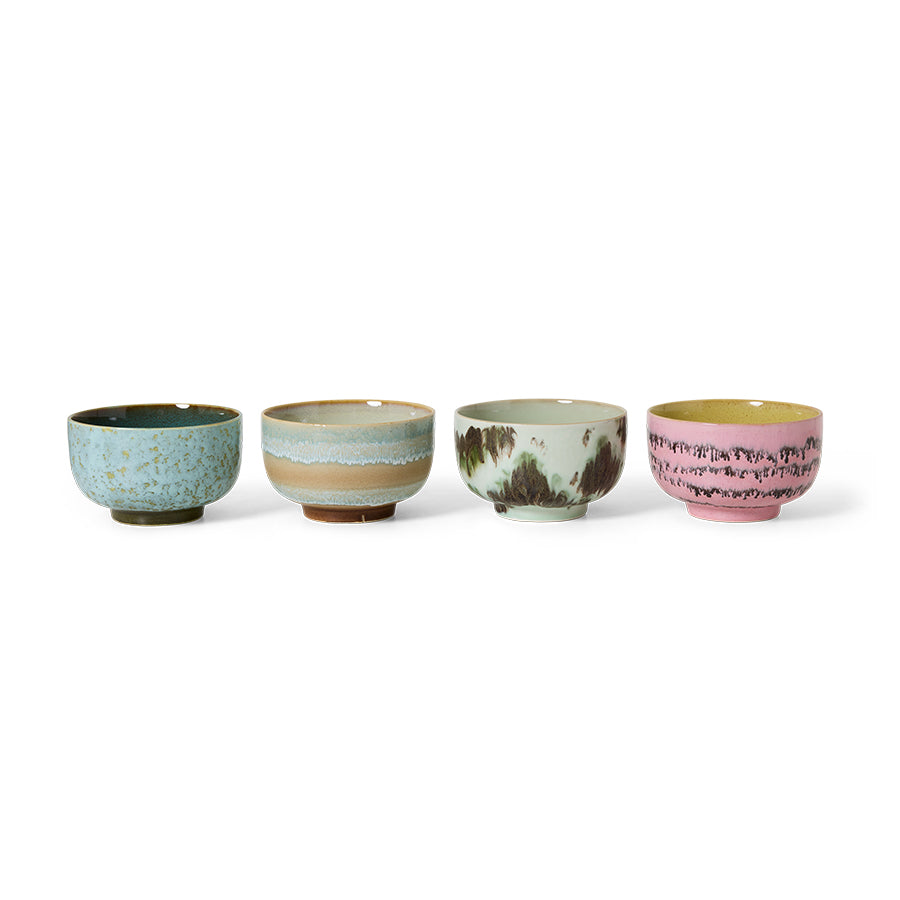 70s Noodle bowl kommen dada set van 4