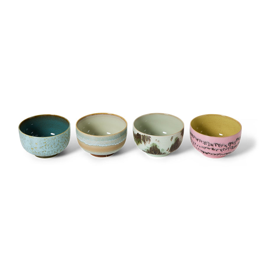 70s Noodle bowl kommen dada set van 4