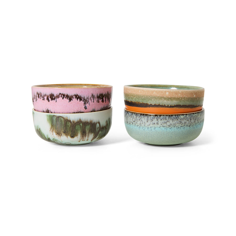 70s Tapas bowls set van 4