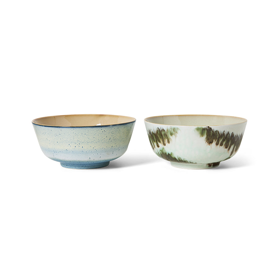70s Ramen kommen set van 2