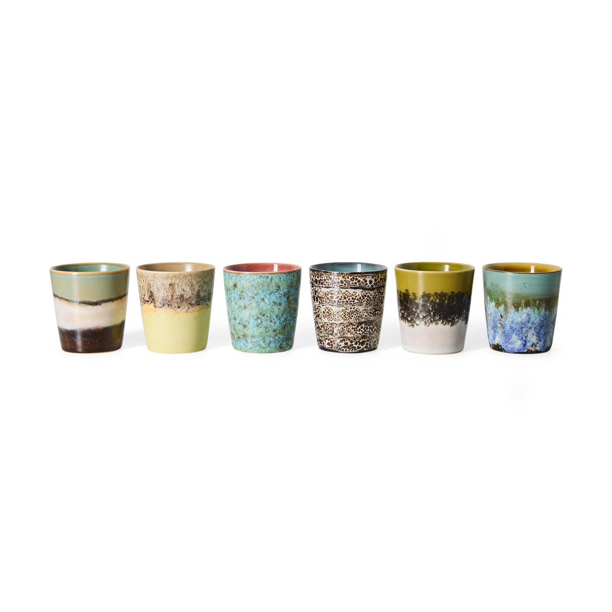 70s Koffiemokken set van 4
