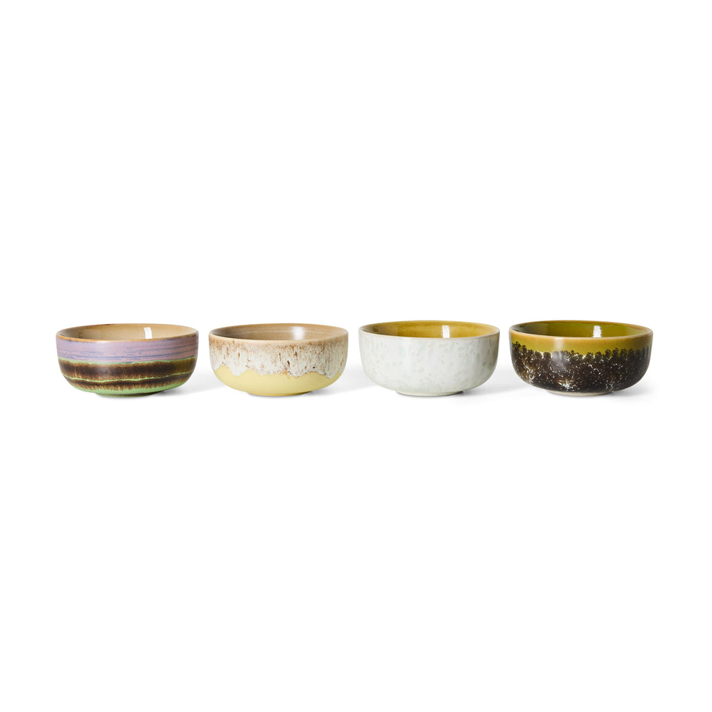 70s Tapas bowls set van 4