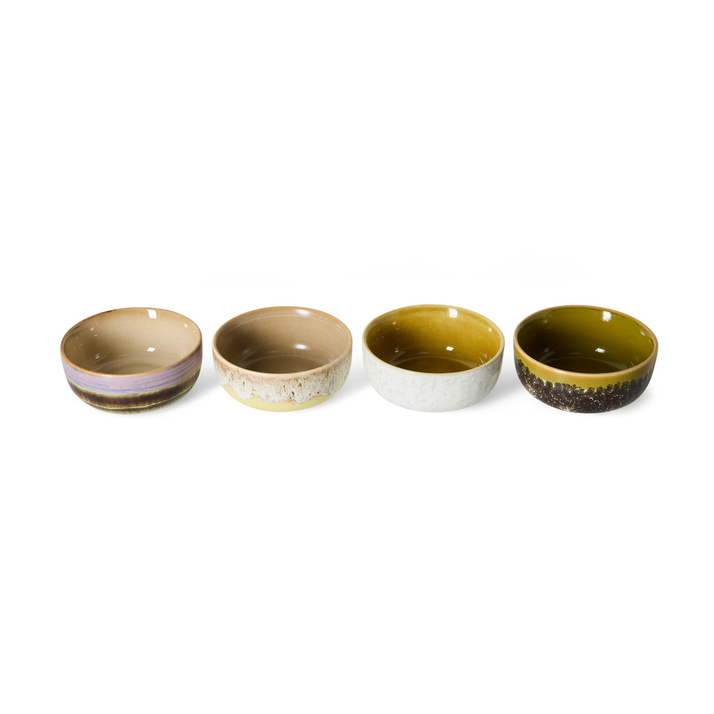 70s Tapas bowls set van 4
