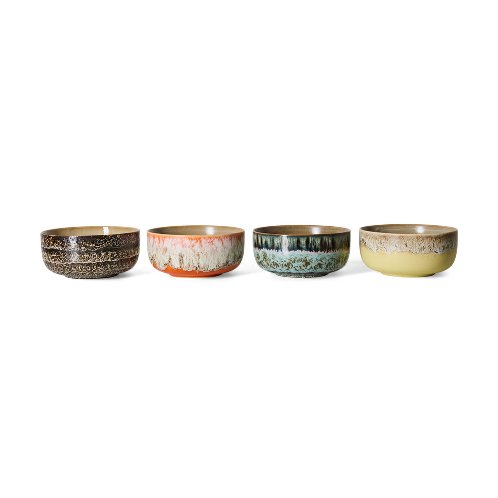70s Dessert bowl kommen set van 4