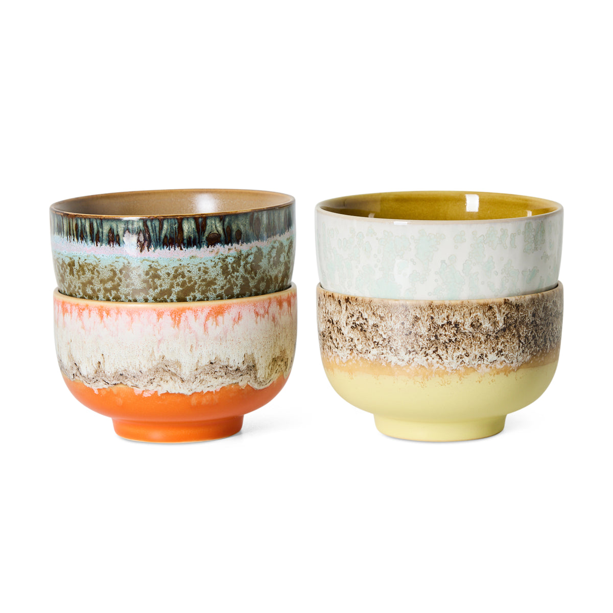 70s Noodle bowl kommen dada set van 4