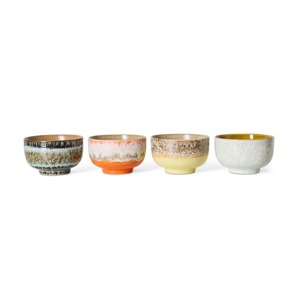 70s Noodle bowl kommen dada set van 4
