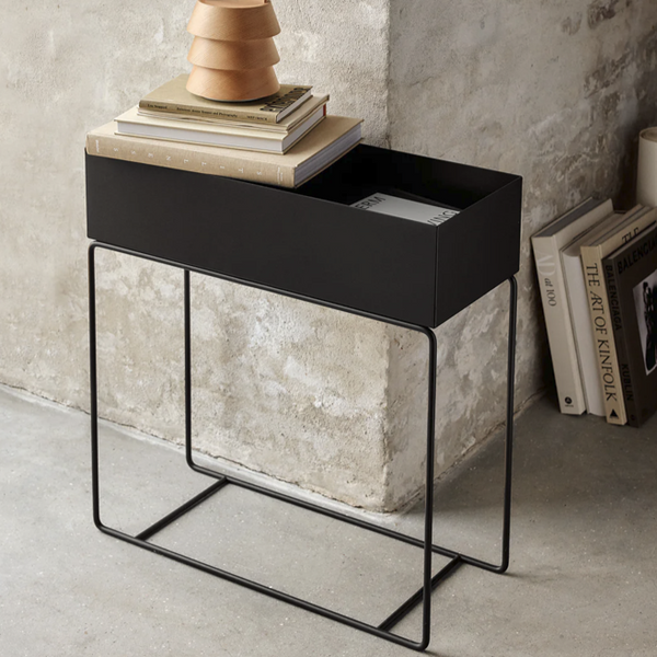 Toonzaalmodel Plantbox zwart met plank