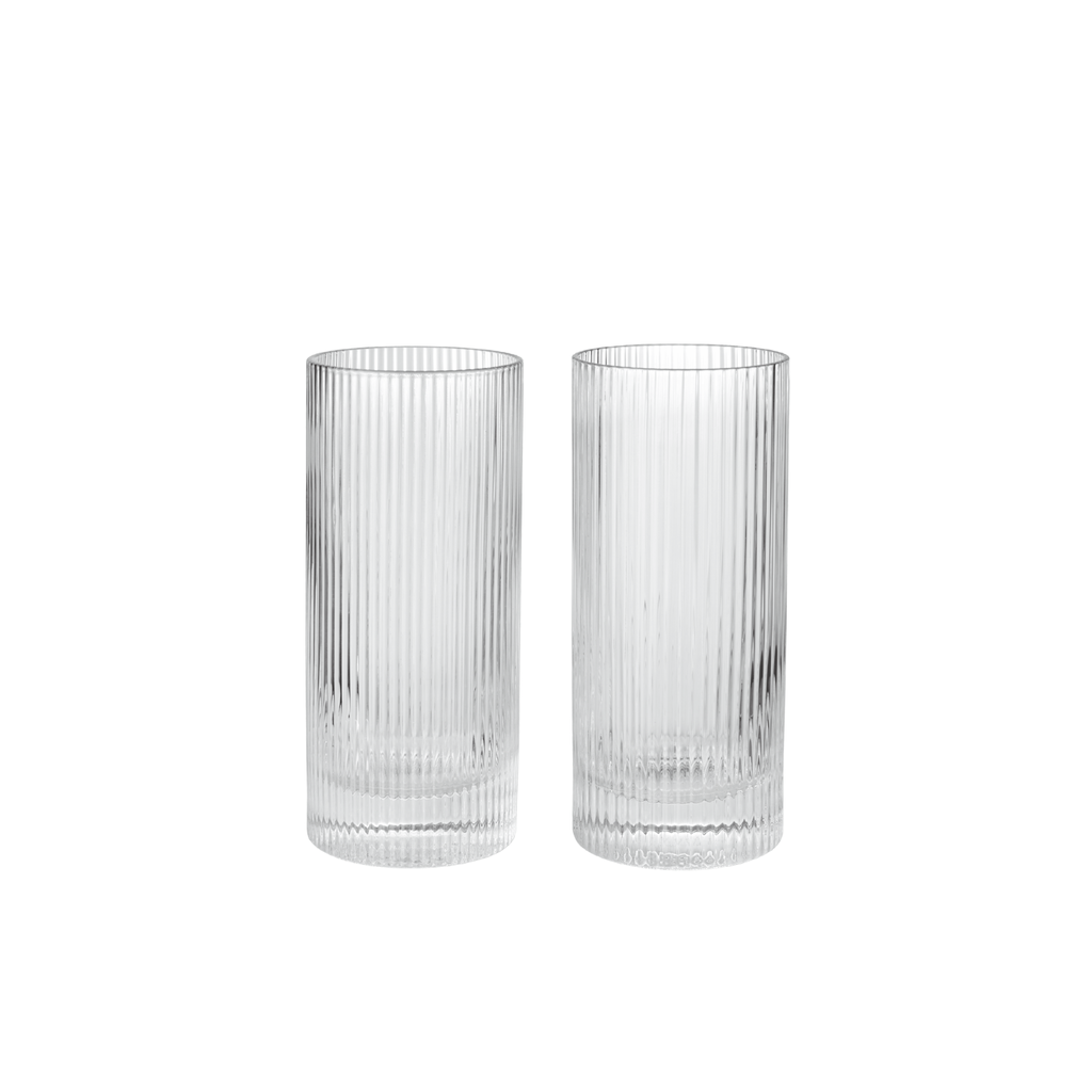 Ripple highball glazen set van 2