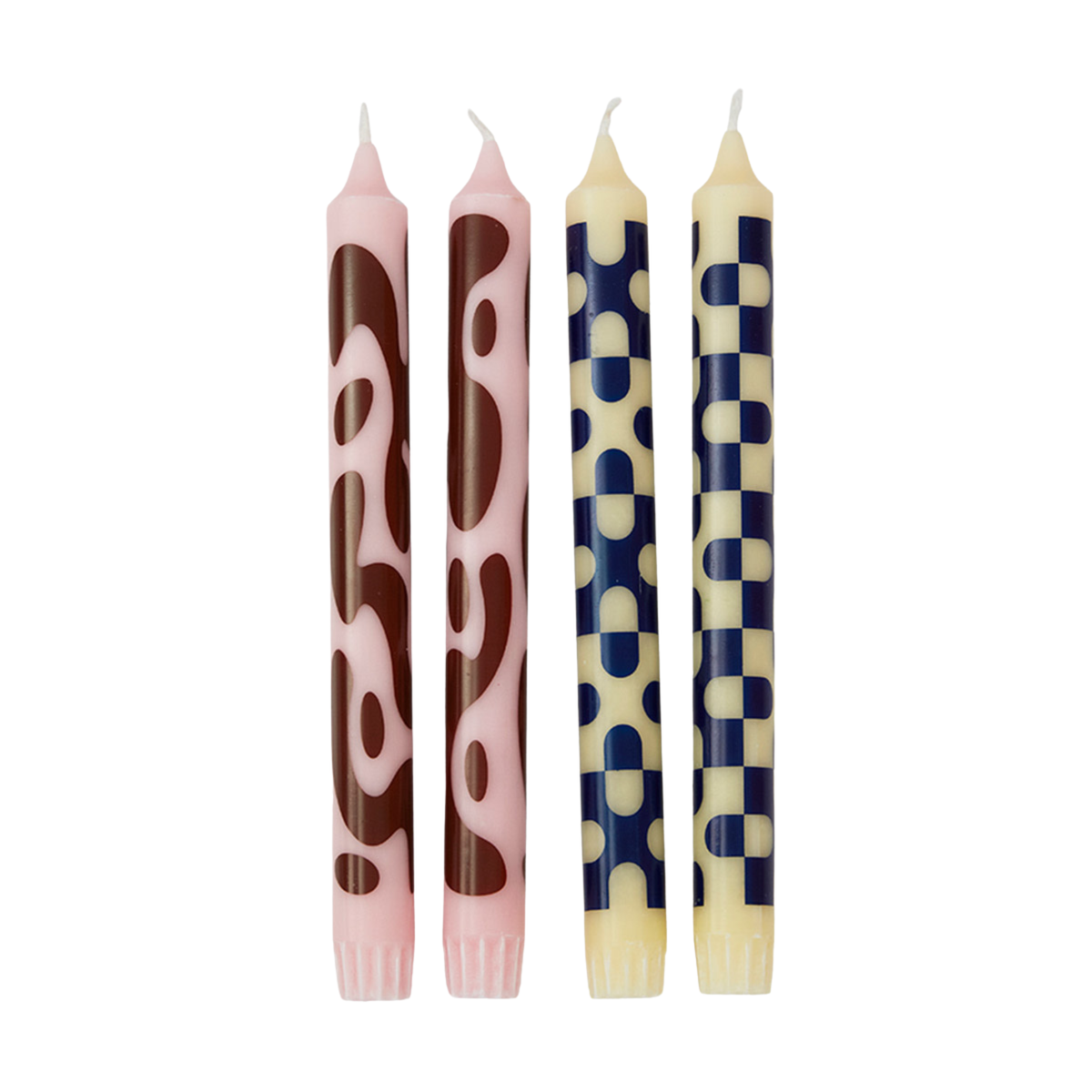 Patroonkaarsen set van 4