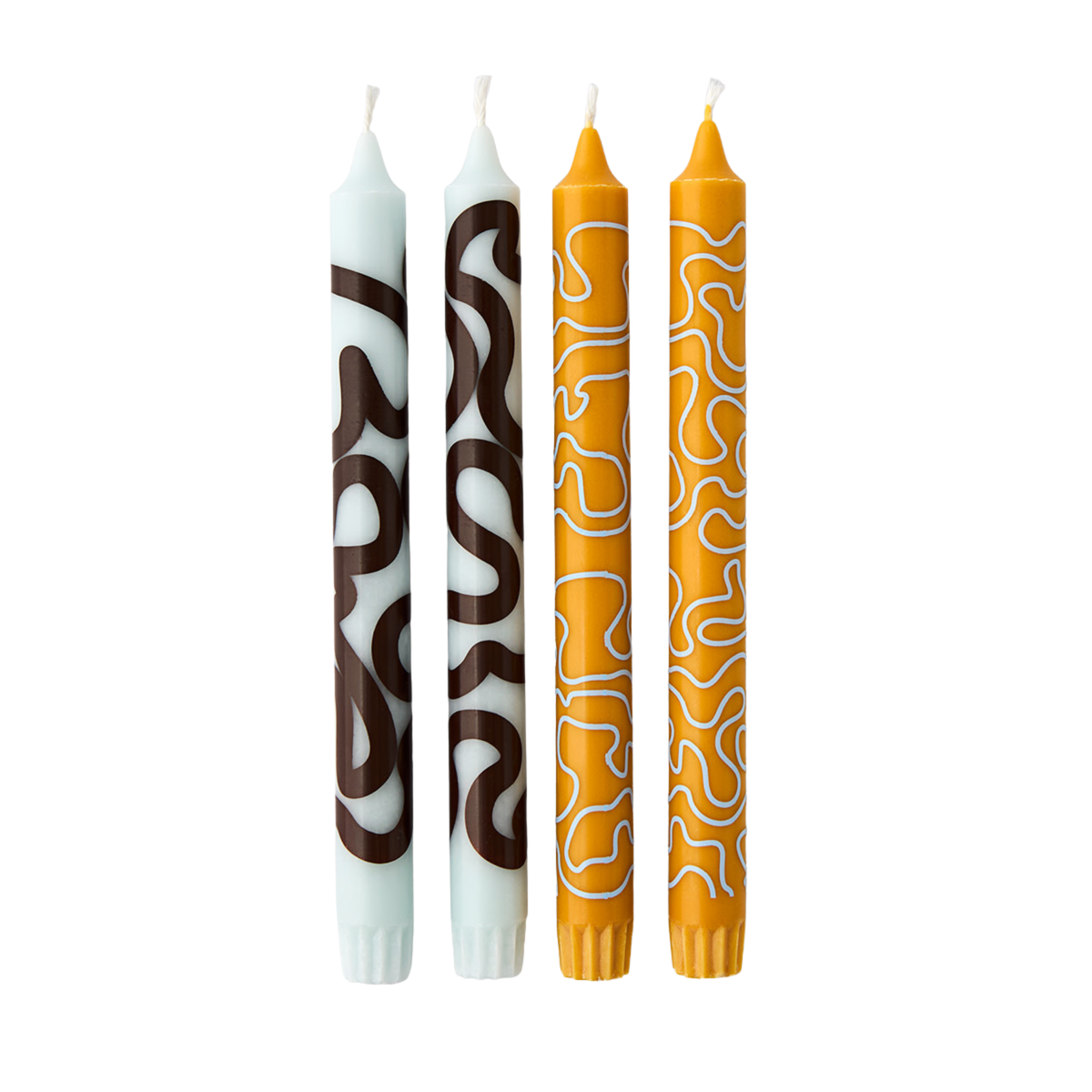 Patroonkaarsen set van 4