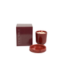 Ensemble geurkaars met schotel burgundy