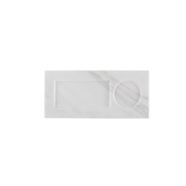 Marmer tray serveerschaal wit
