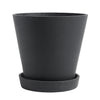 Flowerpot Bloempot met schotel - XL - zwart