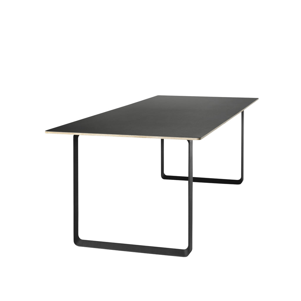 70/70 tafel - zwart linoleum