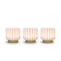 Atelier Pierre - Dentelles tafellamp 9cm oplaadbaar goud set van 3