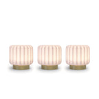 Atelier Pierre - Dentelles tafellamp 9cm oplaadbaar goud set van 3