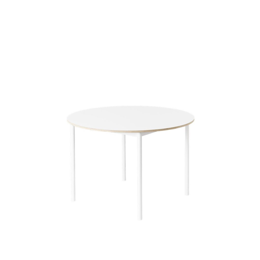 Base tafel rond - wit laminaat