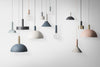 Socket pendant hanglamp laag - lichtgrijs