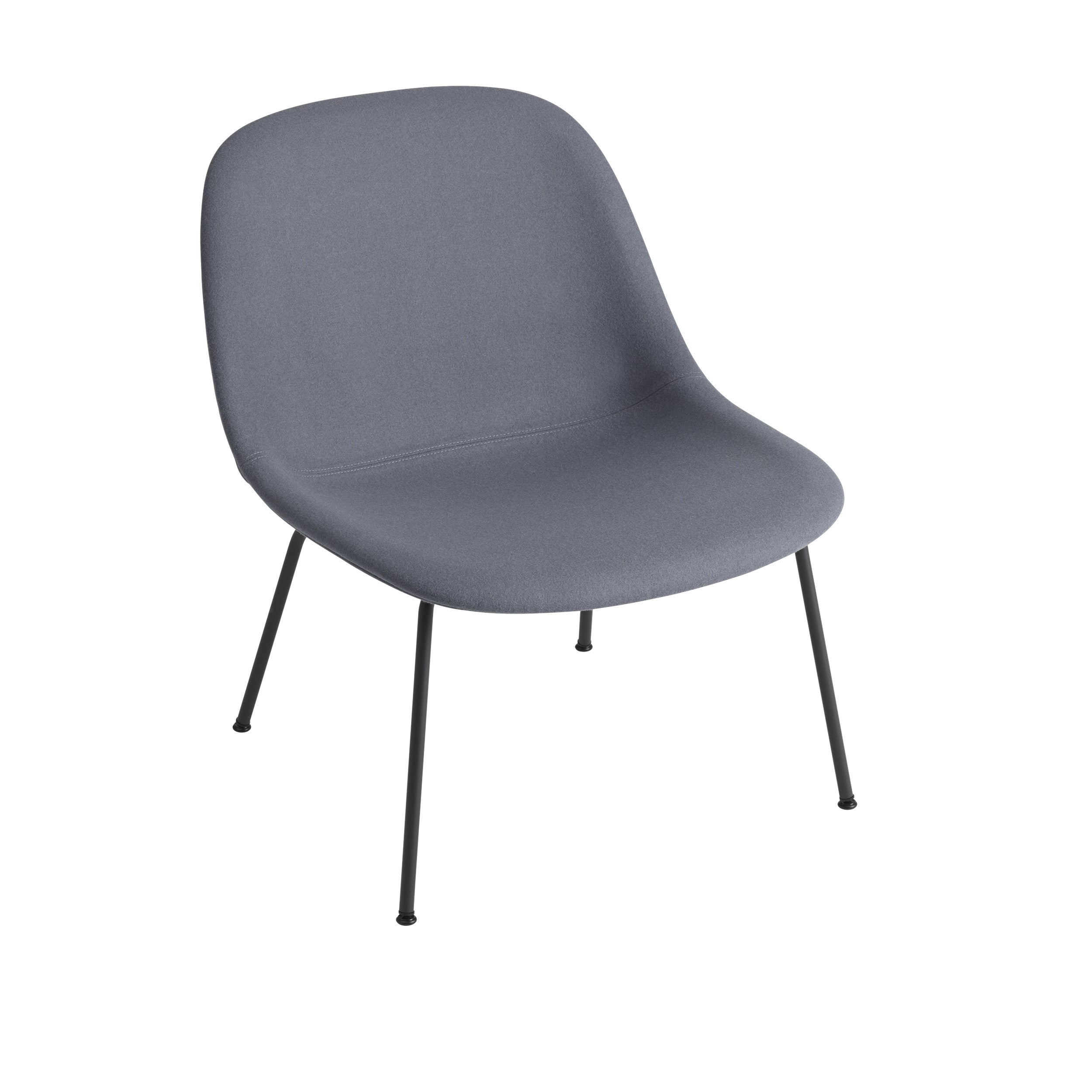 Fiber loungestoel - stalen poten - stof
