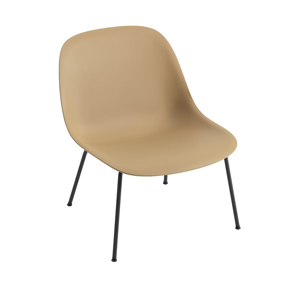 Fiber loungestoel - stalen poten