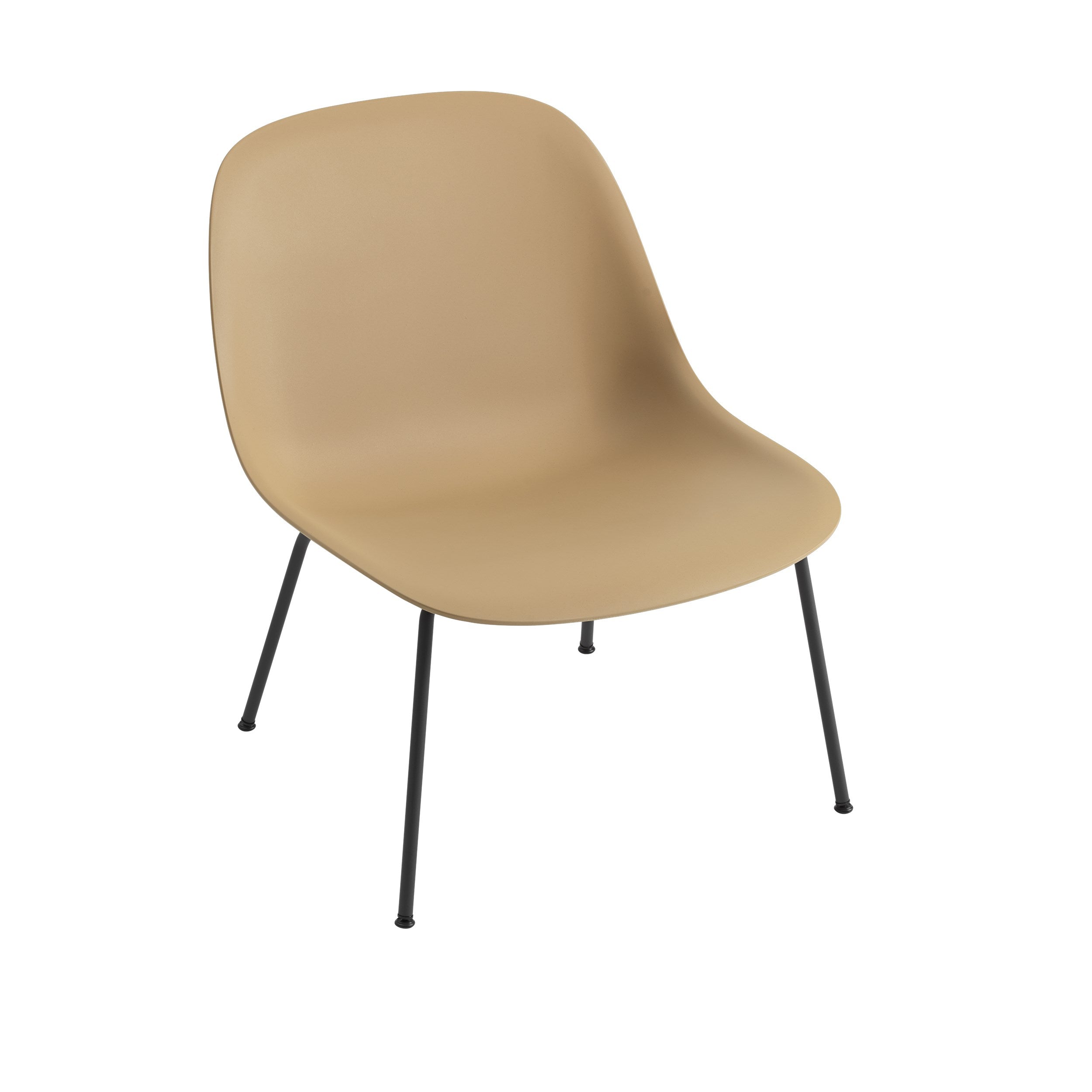 Fiber loungestoel - stalen poten