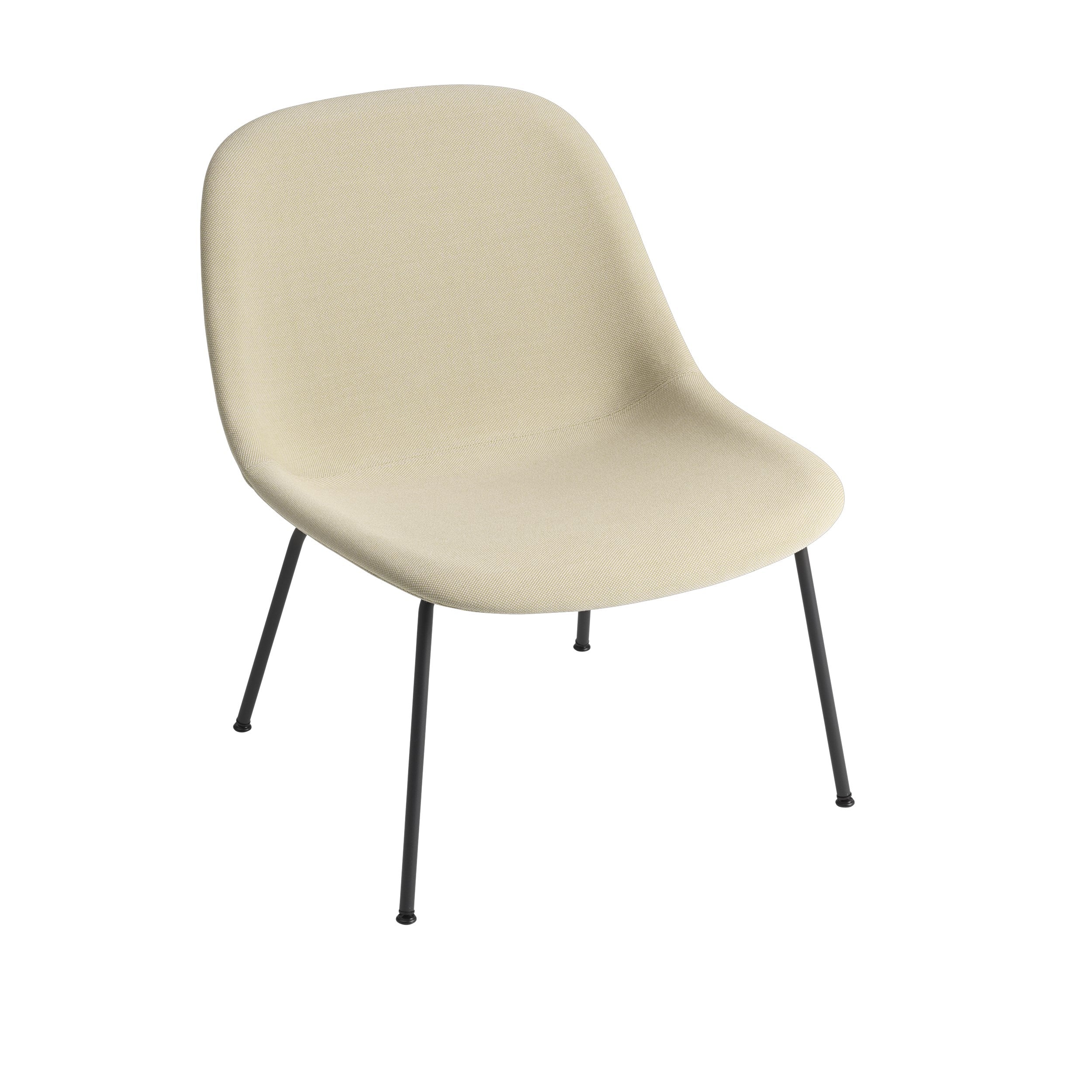 Fiber loungestoel - stalen poten - stof
