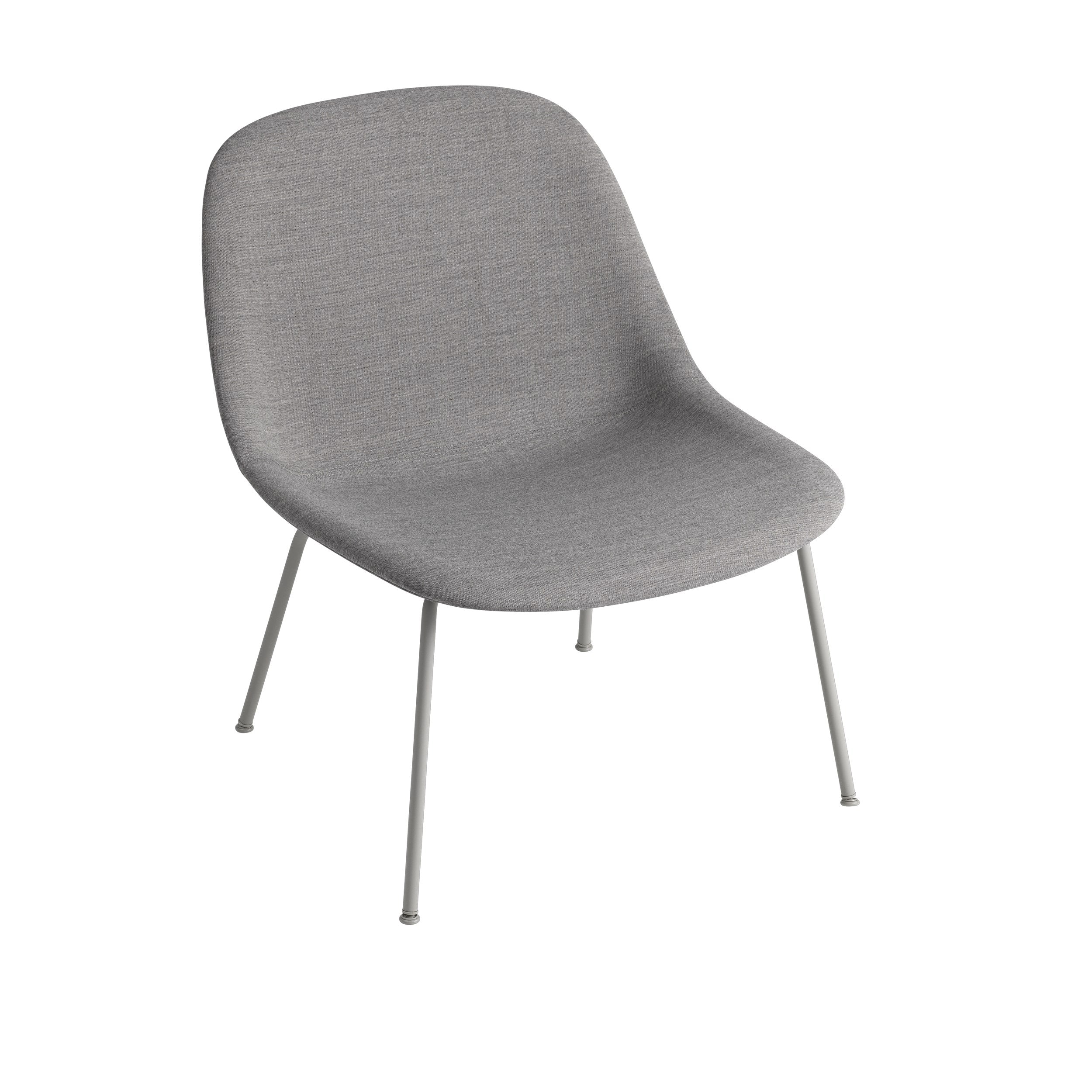 Fiber loungestoel - stalen poten - stof