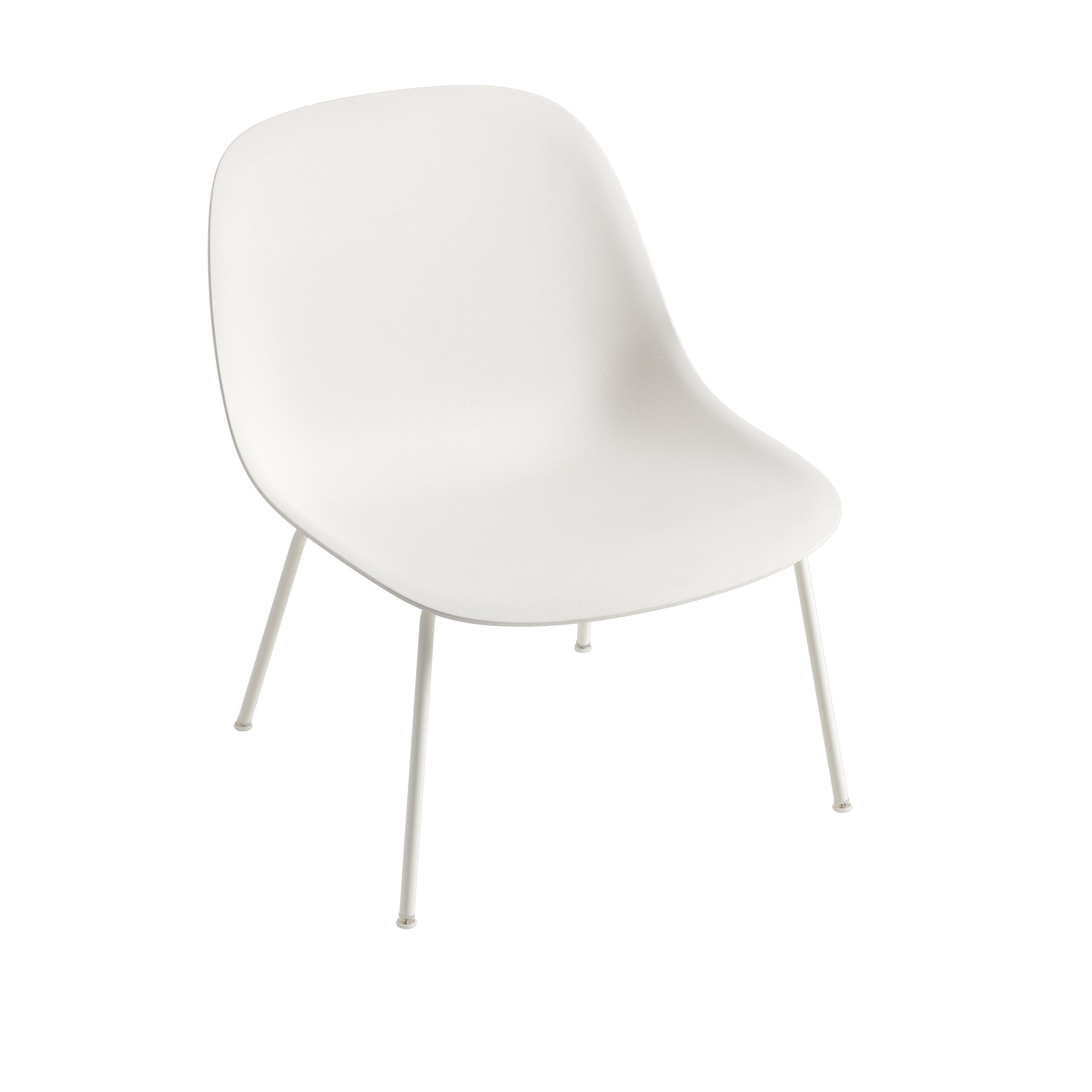 Fiber loungestoel - stalen poten