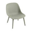 Fiber loungestoel - houten poten
