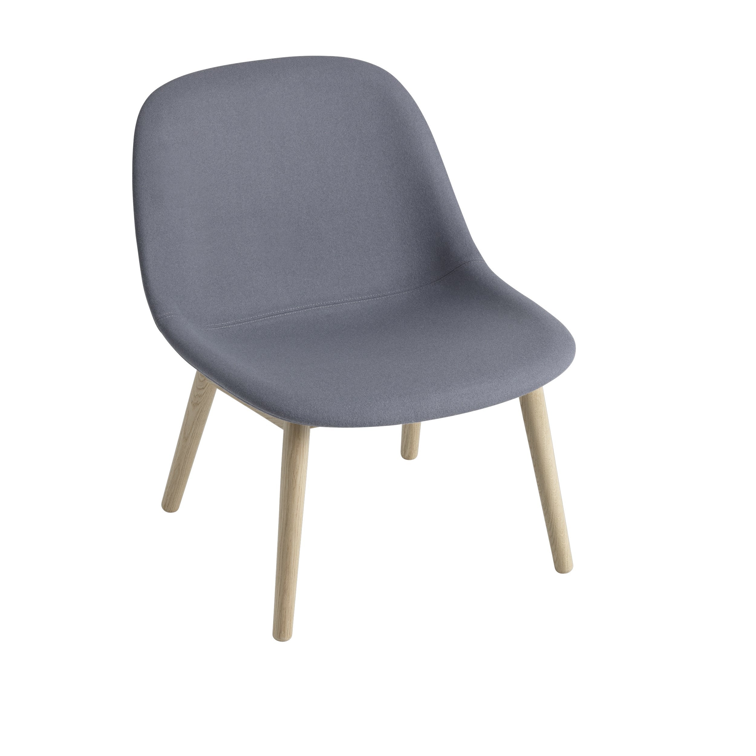 Fiber loungestoel - houten poten - stof