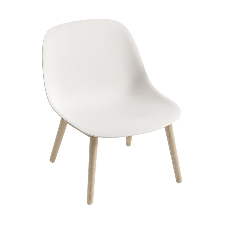 Fiber loungestoel - houten poten