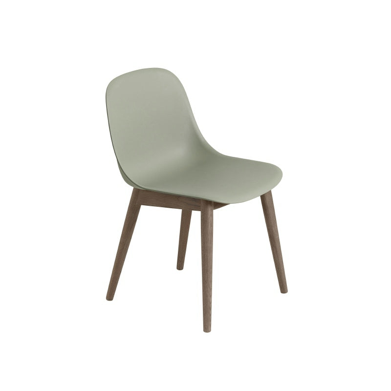 Fiber stoel - houten poten