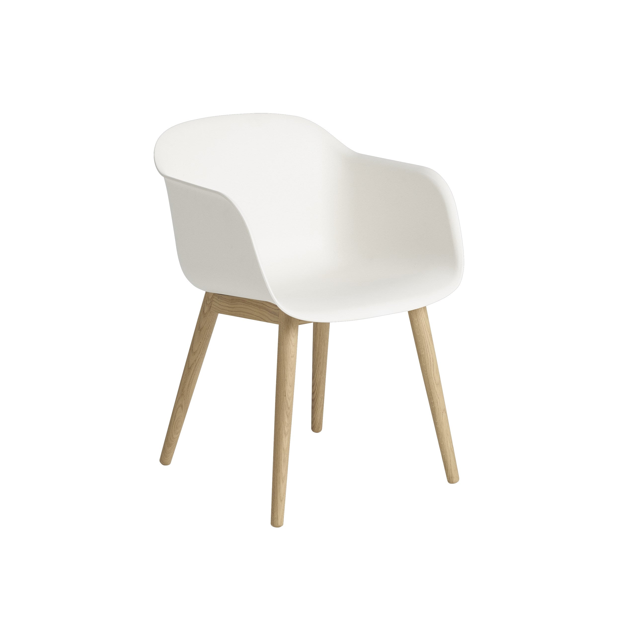 MUUTO - Fiber armstoel - houten poten