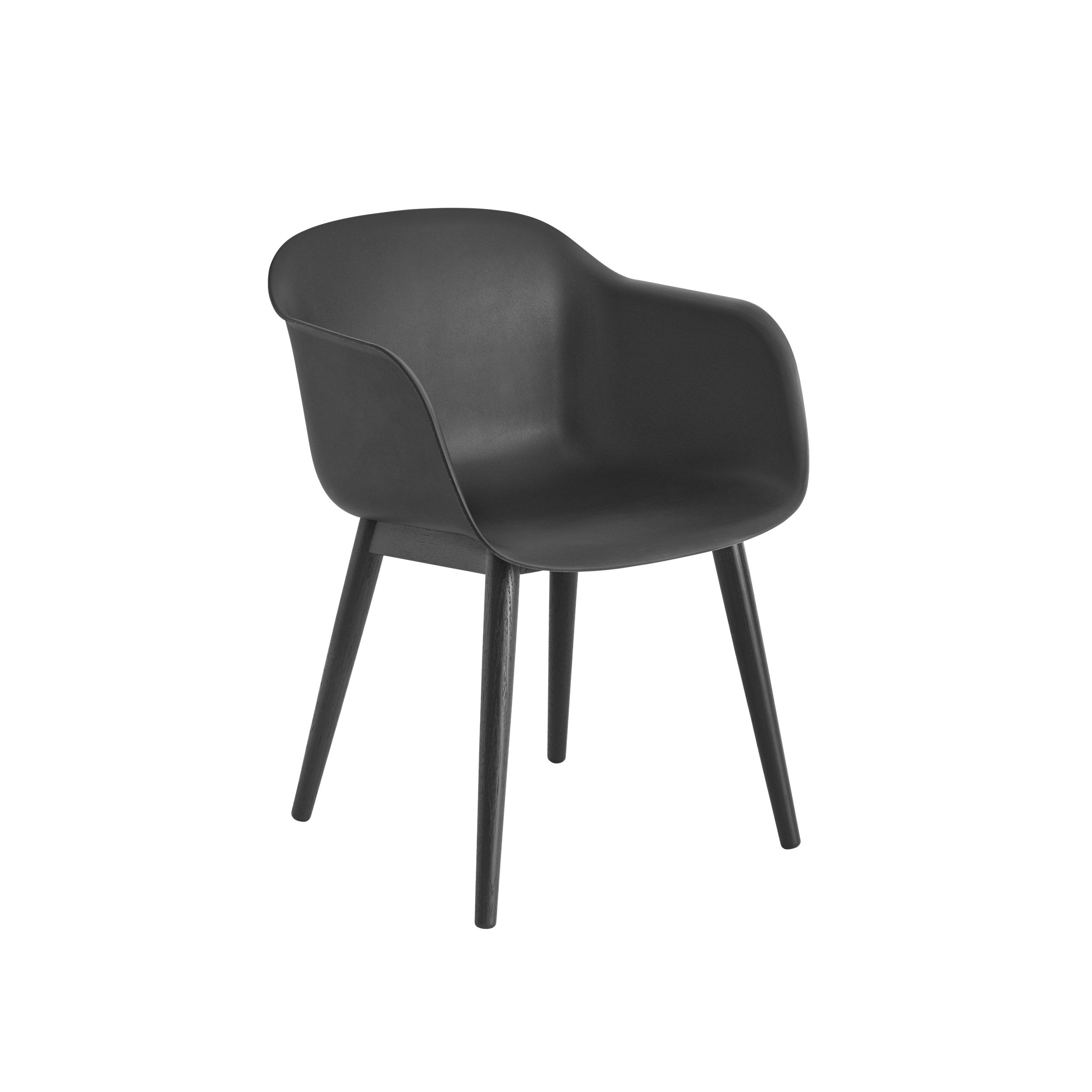 MUUTO - Fiber armstoel - houten poten