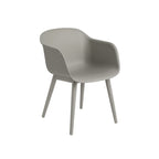 MUUTO - Fiber armstoel - houten poten