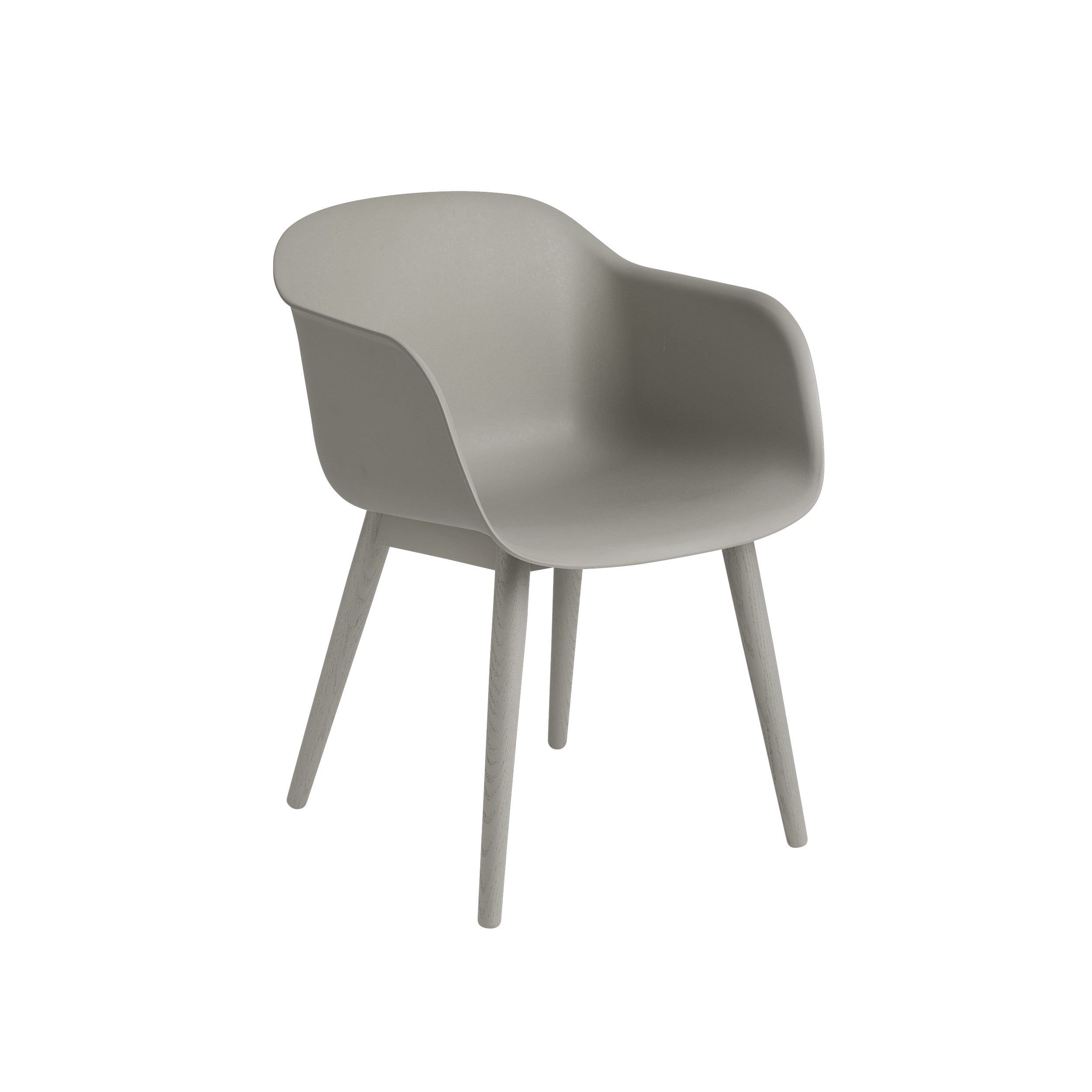 MUUTO - Fiber armstoel - houten poten