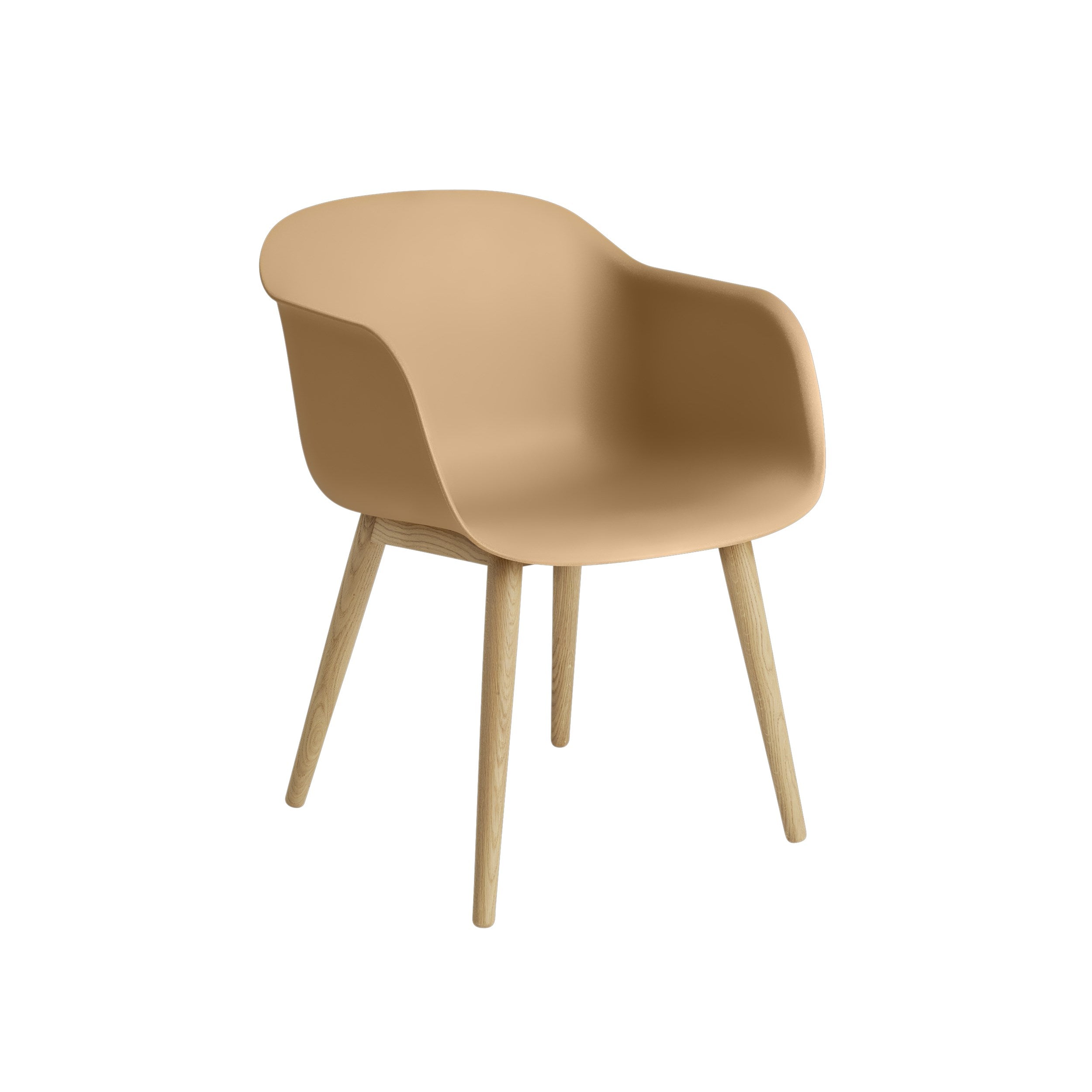 MUUTO - Fiber armstoel - houten poten