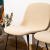 Toonzaalmodel Fiber stoel - stalen poten/stof - Set van 2