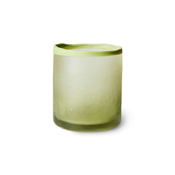 HK Living - Glazen theelichthouder olive